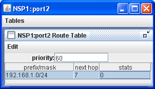 [[ Port 2 Route Table ]]