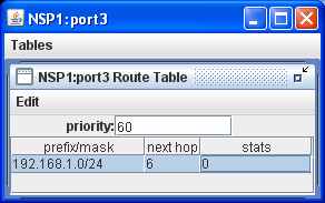 [[ Port 3 Route Table ]]